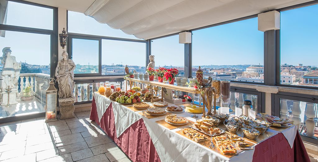 Hôtel haut de gamme à Rome, avec restaurant gastronomique et vue panoramique sur la ville de Rome