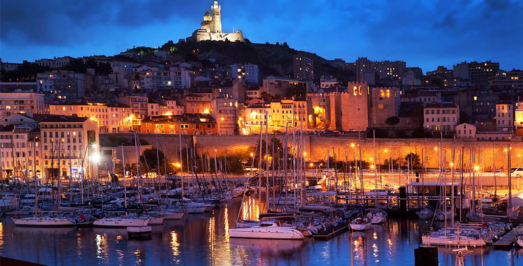 The Vieux Port and Notre Dame de la Garde in Marseille