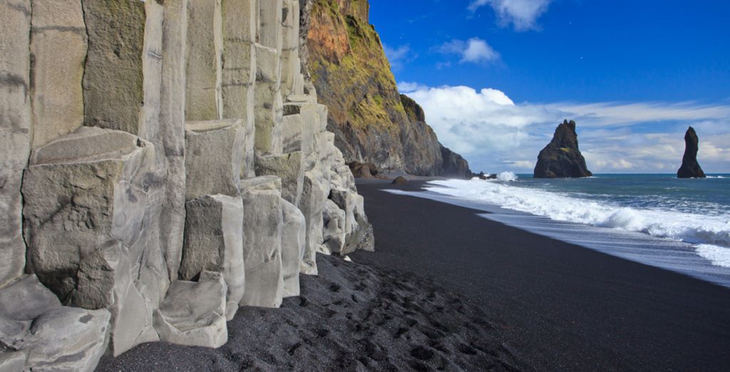 The famous black beaches of Reykjavik