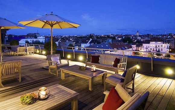 Terraza chic con vistas panorámicas