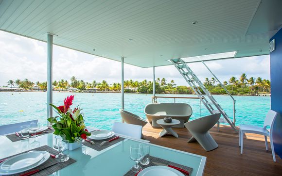 Une villa flottante sur le lagon