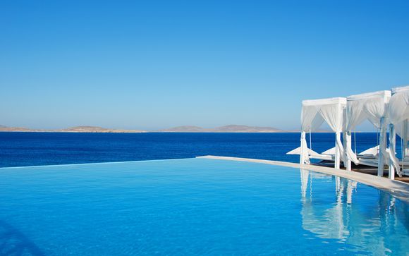 Il mare cristallino di Mykonos in 5* panoramico
