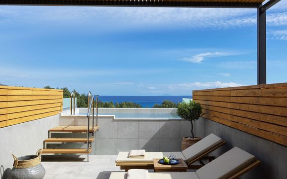 Favolose junior Suite con piscina privata vista spiaggia di Trapezaki